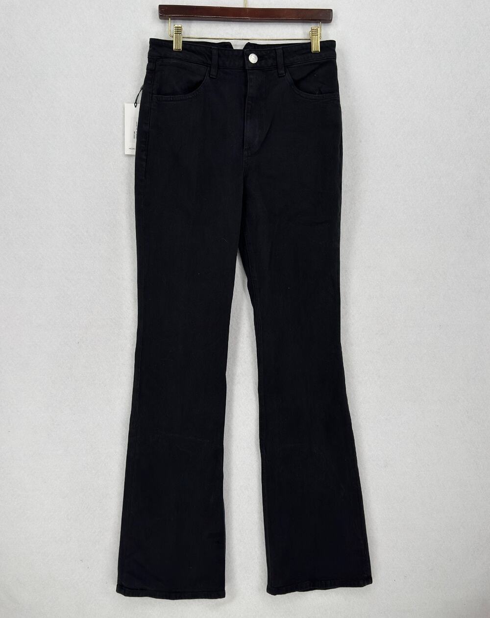SPRWMN Ella Black Micro Flare High Waisted Denim Cotton Jeans Sz 30 NEW